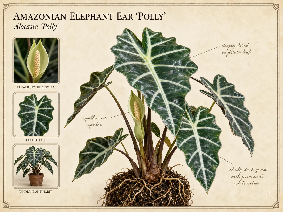 Amazonian Elephant Ear ‘Polly’ (Alocasia ‘Polly’)