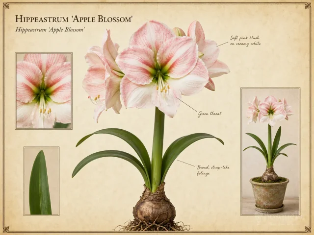 Hippeastrum ‘Apple Blossom’ (Amaryllis ‘Apple Blossom’)