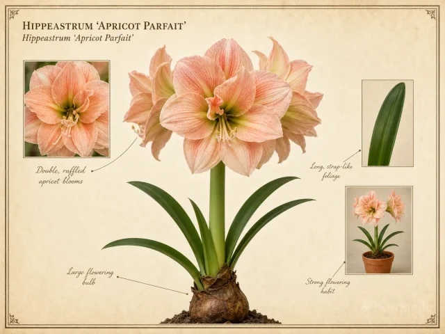 Hippeastrum ‘Apricot Parfait’ (Amaryllis ‘Apricot Parfait’)