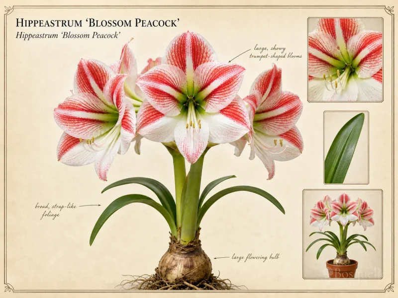 Hippeastrum ‘Blossom Peacock’ (Amaryllis ‘Blossom Peacock’)