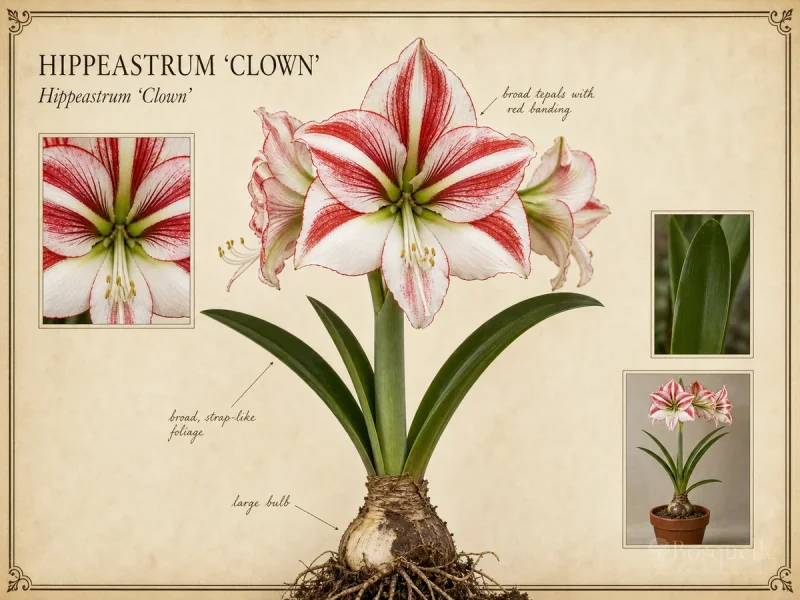 Hippeastrum ‘Clown’ (Amaryllis ‘Clown’)