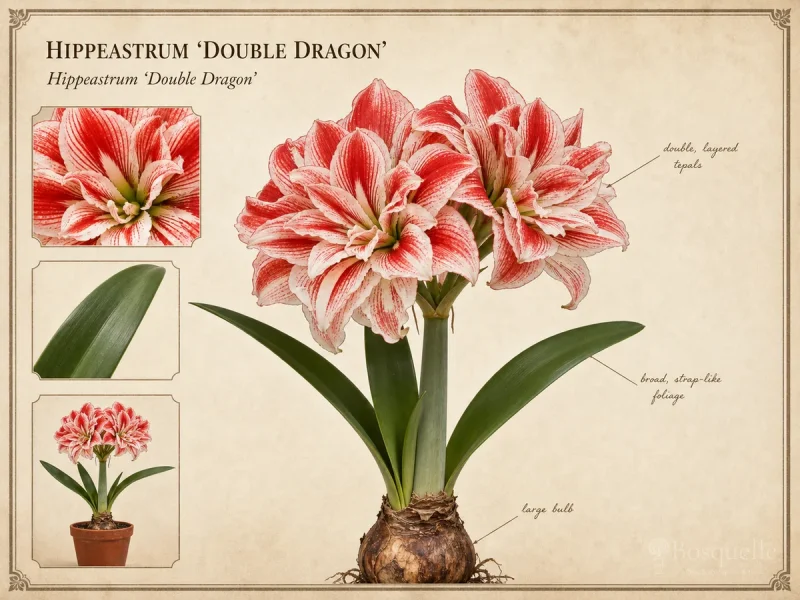 Hippeastrum ‘Double Dragon’ (Amaryllis ‘Double Dragon’)