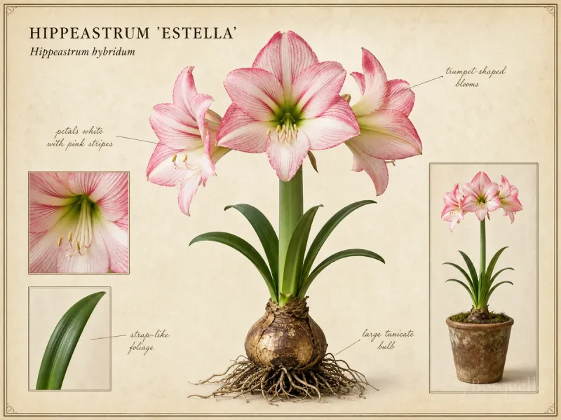 Hippeastrum ‘Estella’ (Amaryllis ‘Estella’)