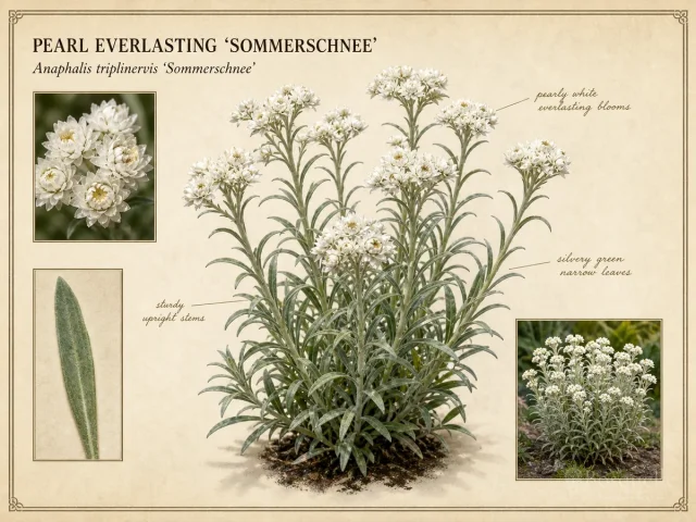 Pearl Everlasting ‘Sommerschnee’ (Anaphalis triplinervis ‘Sommerschnee’)