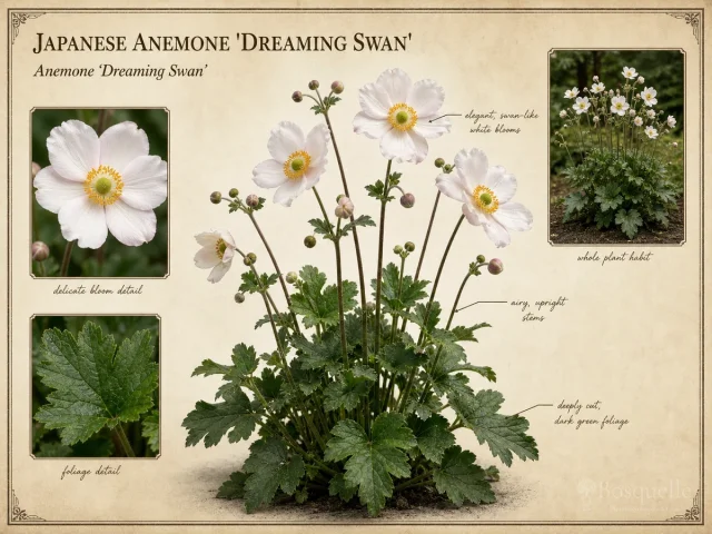 Japanese Anemone 'Dreaming Swan'