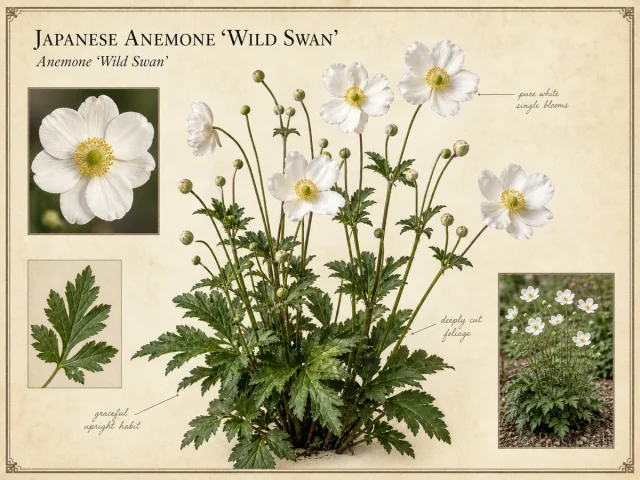 Japanese Anemone 'Wild Swan'