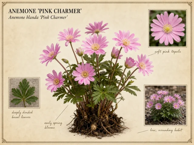 Anemone ‘Pink Charmer’ (Anemone blanda ‘Pink Charmer’)