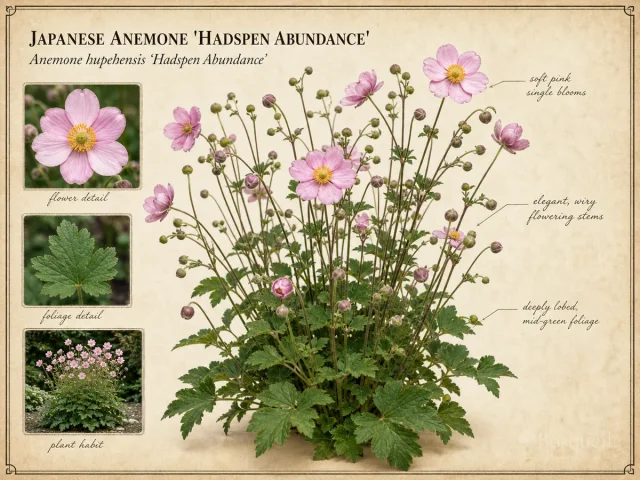 Japanese Anemone ‘Hadspen Abundance’ (Anemone hupehensis ‘Hadspen Abundance’)