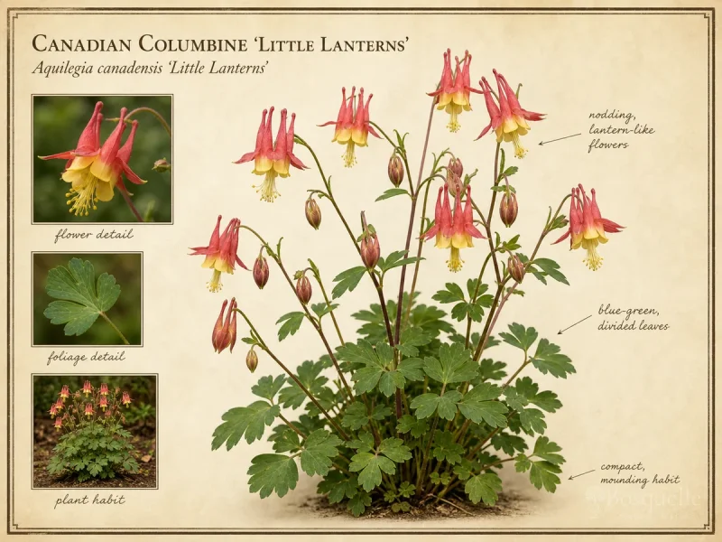 Canadian Columbine 'Little Lanterns' — Part shade, moisture, and drainage