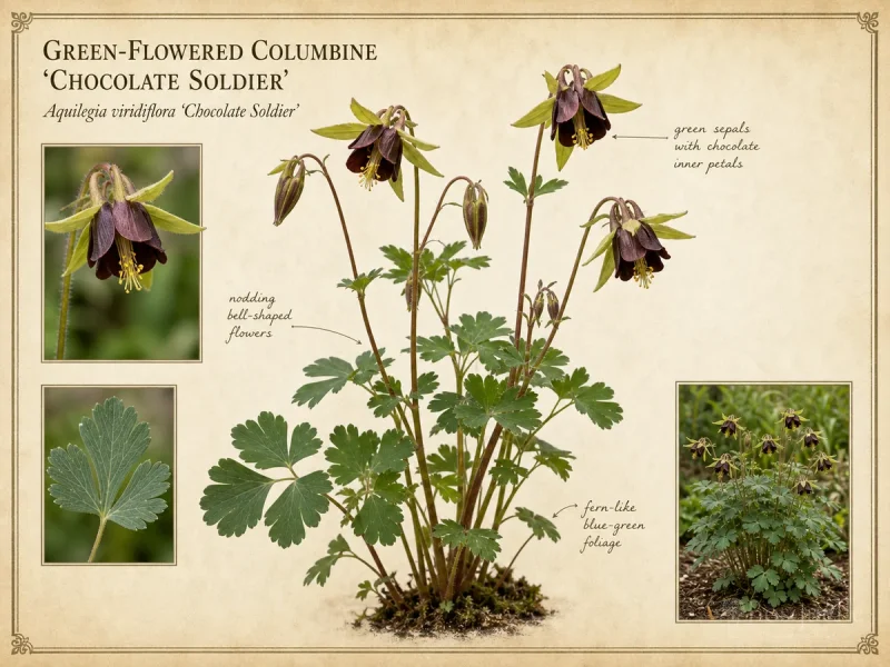 Green-Flowered Columbine ‘Chocolate Soldier’ (Aquilegia viridiflora ‘Chocolate Soldier’)