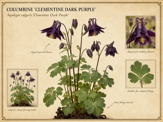 Columbine 'Clementine Dark Purple'