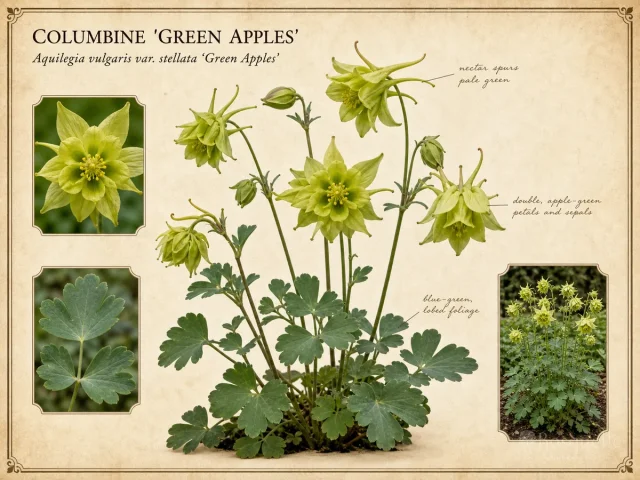 Columbine ‘Green Apples’ (Aquilegia vulgaris var. stellata ‘Green Apples’)