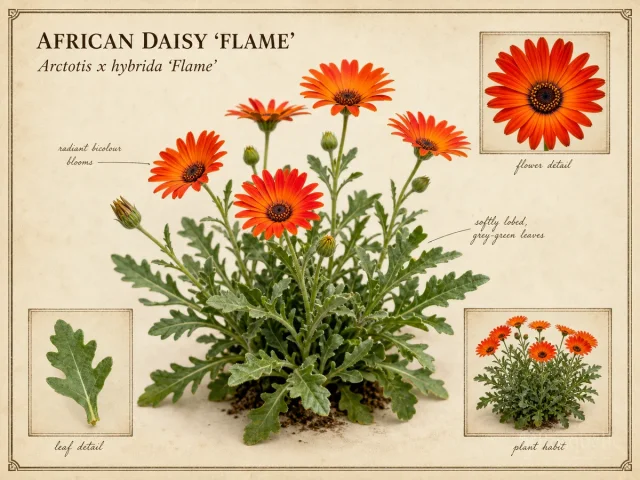 African Daisy ‘Flame’ (Arctotis x hybrida ‘Flame’)