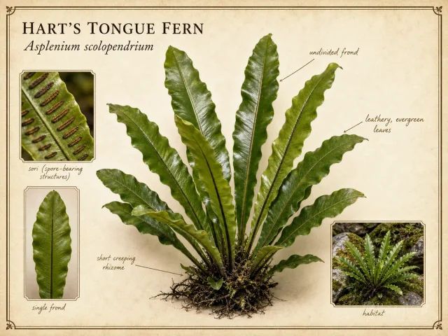 Hart's Tongue Fern — Give it bright indirect light, water the pot rim,…