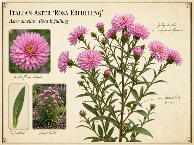 Italian Aster ‘Rosa Erfullung’ (Aster amellus ‘Rosa Erfullung’)
