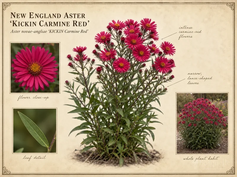 New England Aster ‘KICKIN Carmine Red’ (Aster novae-angliae ‘KICKIN Carmine Red’)