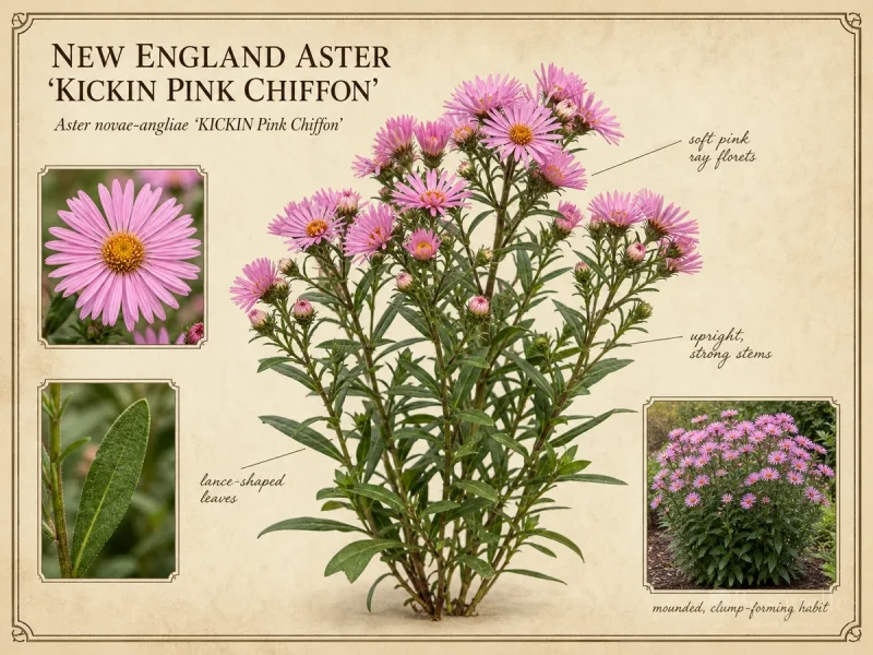New England Aster ‘KICKIN Pink Chiffon’ (Aster novae-angliae ‘KICKIN Pink Chiffon’)