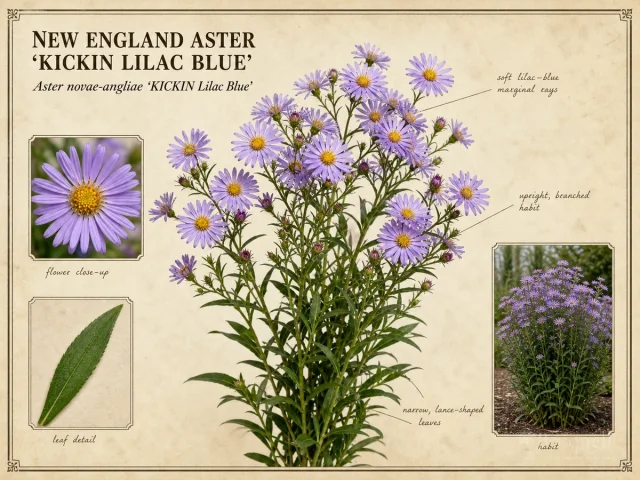 New England Aster ‘KICKIN Lilac Blue’ (Aster novae-angliae ‘KICKIN Lilac Blue’)