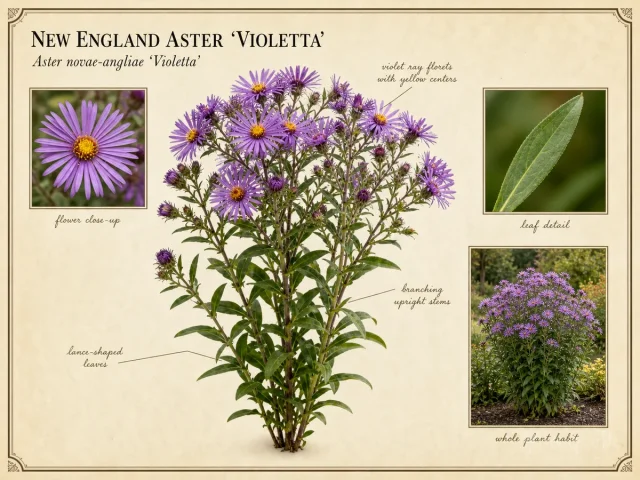 New England Aster ‘Violetta’ (Aster novae-angliae ‘Violetta’)