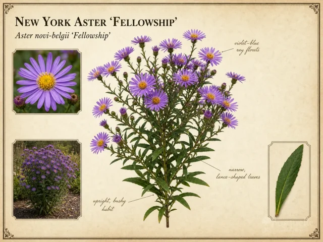 New York Aster ‘Fellowship’ (Aster novi-belgii ‘Fellowship’)