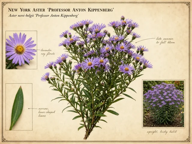 New York Aster ‘Professor Anton Kippenberg’ (Aster novi-belgii ‘Professor Anton Kippenberg’)