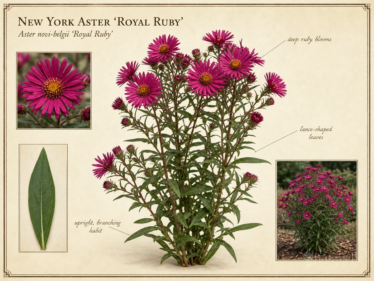 New York Aster 'Royal Ruby'