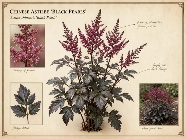 Chinese Astilbe ‘Black Pearls’ (Astilbe chinensis ‘Black Pearls’)