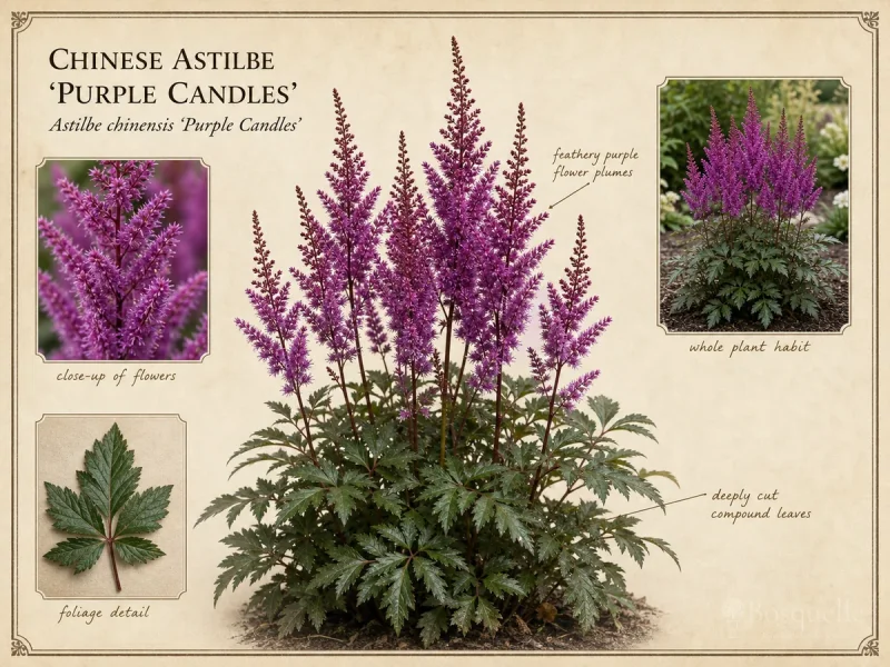 Chinese Astilbe ‘Purple Candles’ (Astilbe chinensis ‘Purple Candles’)