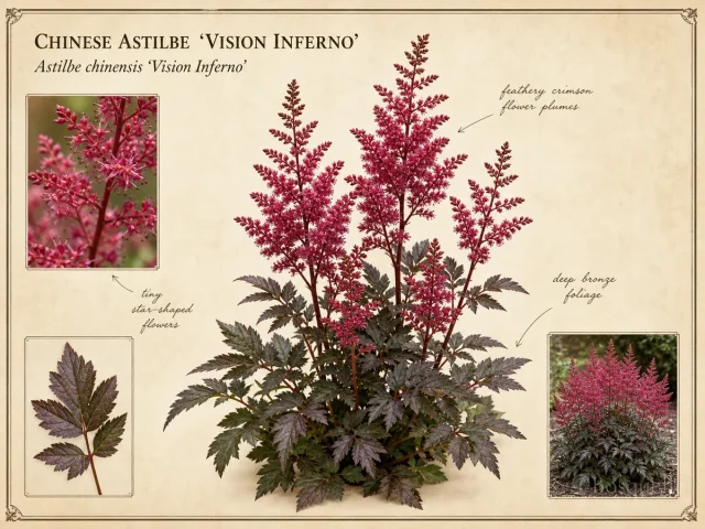 Chinese Astilbe 'Vision Inferno'