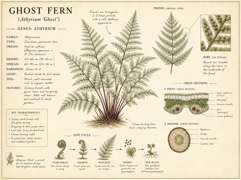 Ghost Fern — Give it part shade and soil that stays…