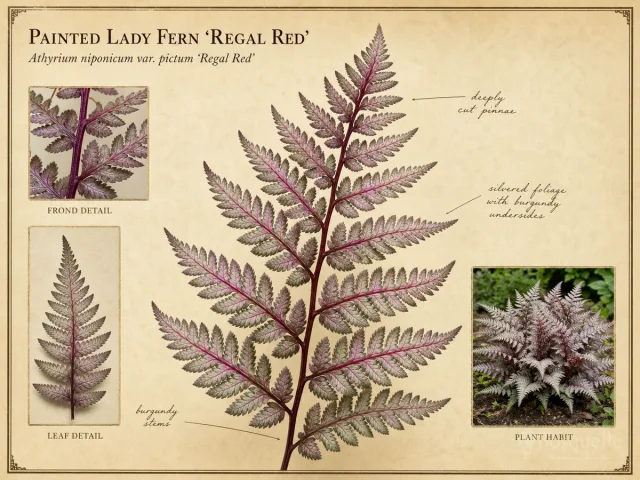 Painted Lady Fern 'Regal Red'