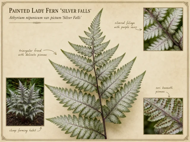 Painted Lady Fern 'Silver Falls'