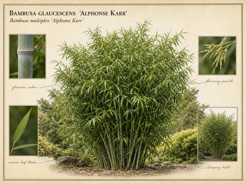 Bambusa glaucescens  ‘Alphonse Karr’ (Bambusa multiplex ‘Alphonse Karr’)