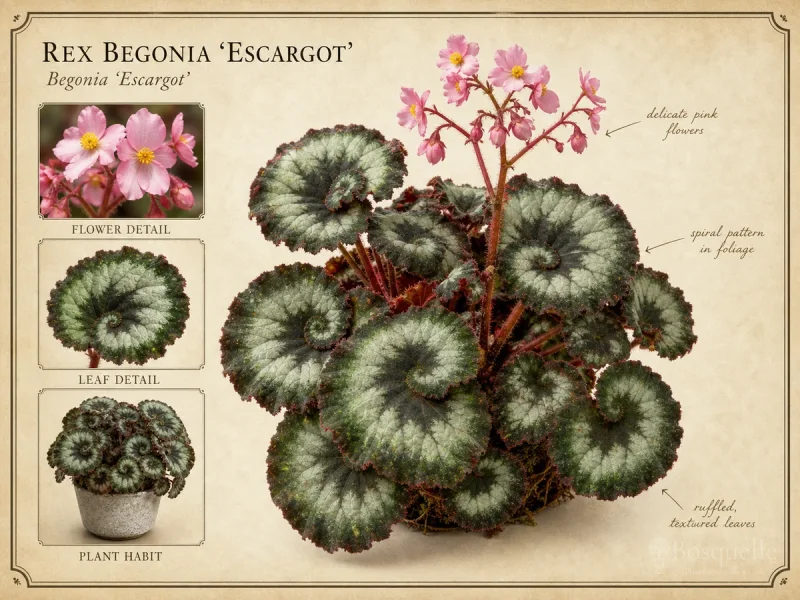 Rex Begonia ‘Escargot’ (Begonia ‘Escargot’)