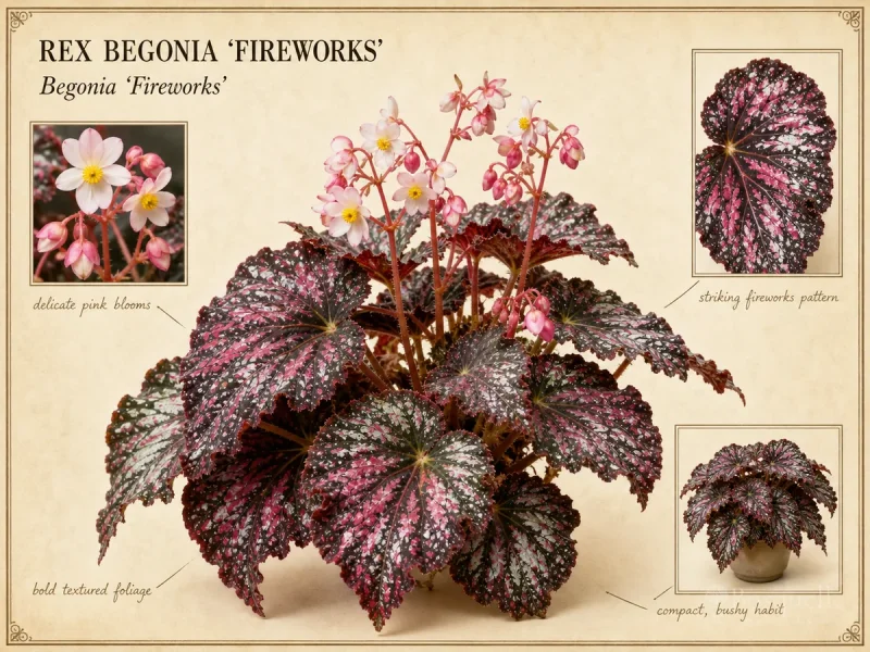 Rex Begonia ‘Fireworks’ (Begonia ‘Fireworks’)