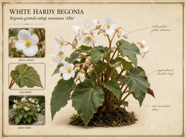 White Hardy Begonia — Hardy grandis (5)