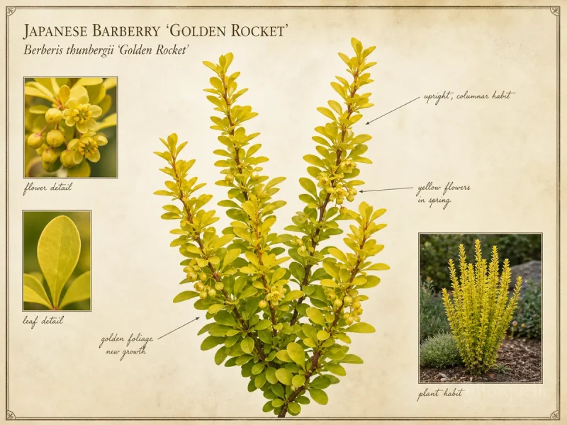 Japanese Barberry ‘Golden Rocket’ (Berberis thunbergii ‘Golden Rocket’)