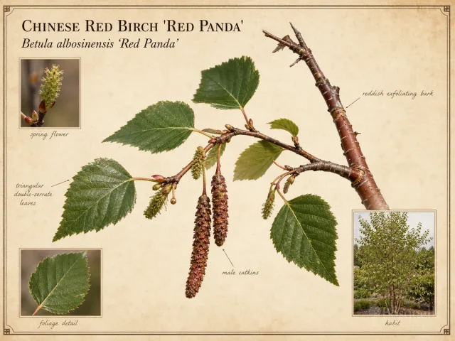 Chinese Red Birch ‘Red Panda’ (Betula albosinensis ‘Red Panda’)