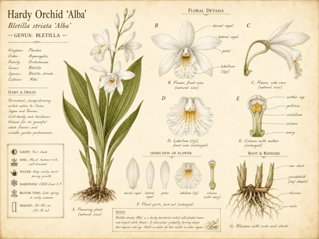 Hardy Orchid 'Alba'