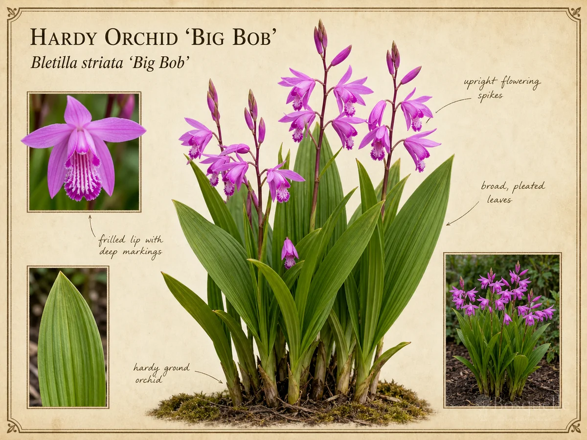 Hardy Orchid ‘Big Bob’ (Bletilla striata ‘Big Bob’)