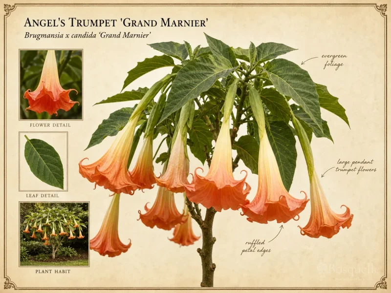 Angel’s Trumpet ‘Grand Marnier’ (Brugmansia x candida ‘Grand Marnier’)