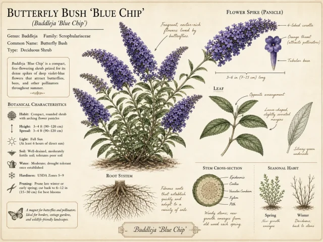 Butterfly Bush ‘Blue Chip’ (Buddleja ‘Blue Chip’)