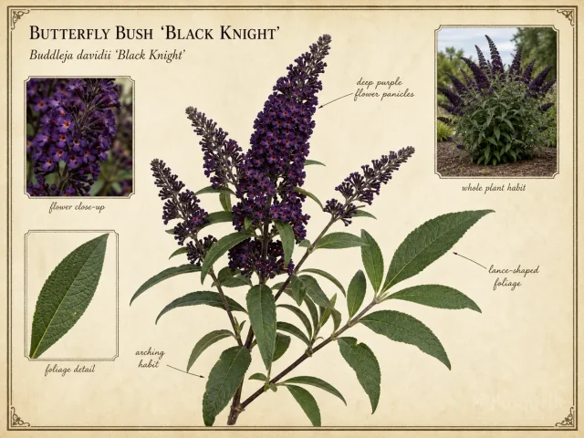 Butterfly Bush ‘Black Knight’ (Buddleja davidii ‘Black Knight’)