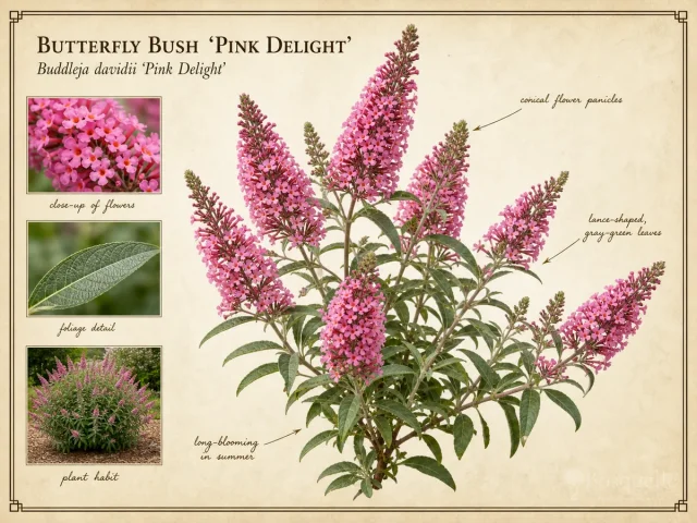 Butterfly Bush ‘Pink Delight’ (Buddleja davidii ‘Pink Delight’)