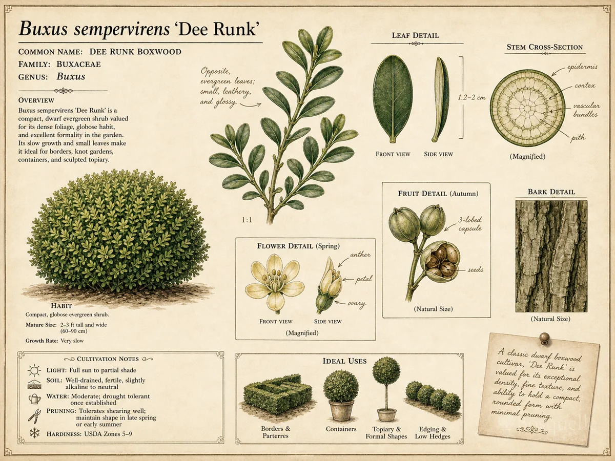 Boxwood ‘Dee Runk’ (Buxus sempervirens ‘Dee Runk’)