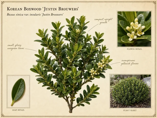 Korean Boxwood ‘Justin Brouwers’ (Buxus sinica var. insularis ‘Justin Brouwers’)
