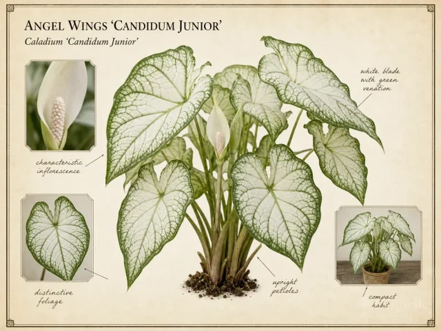Angel Wings ‘Candidum Junior’ (Caladium ‘Candidum Junior’)