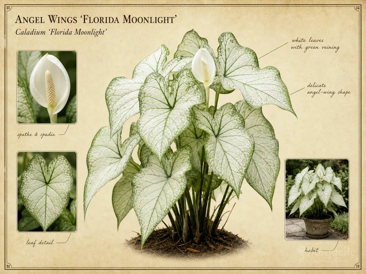 Angel Wings ‘Florida Moonlight’ (Caladium ‘Florida Moonlight’)