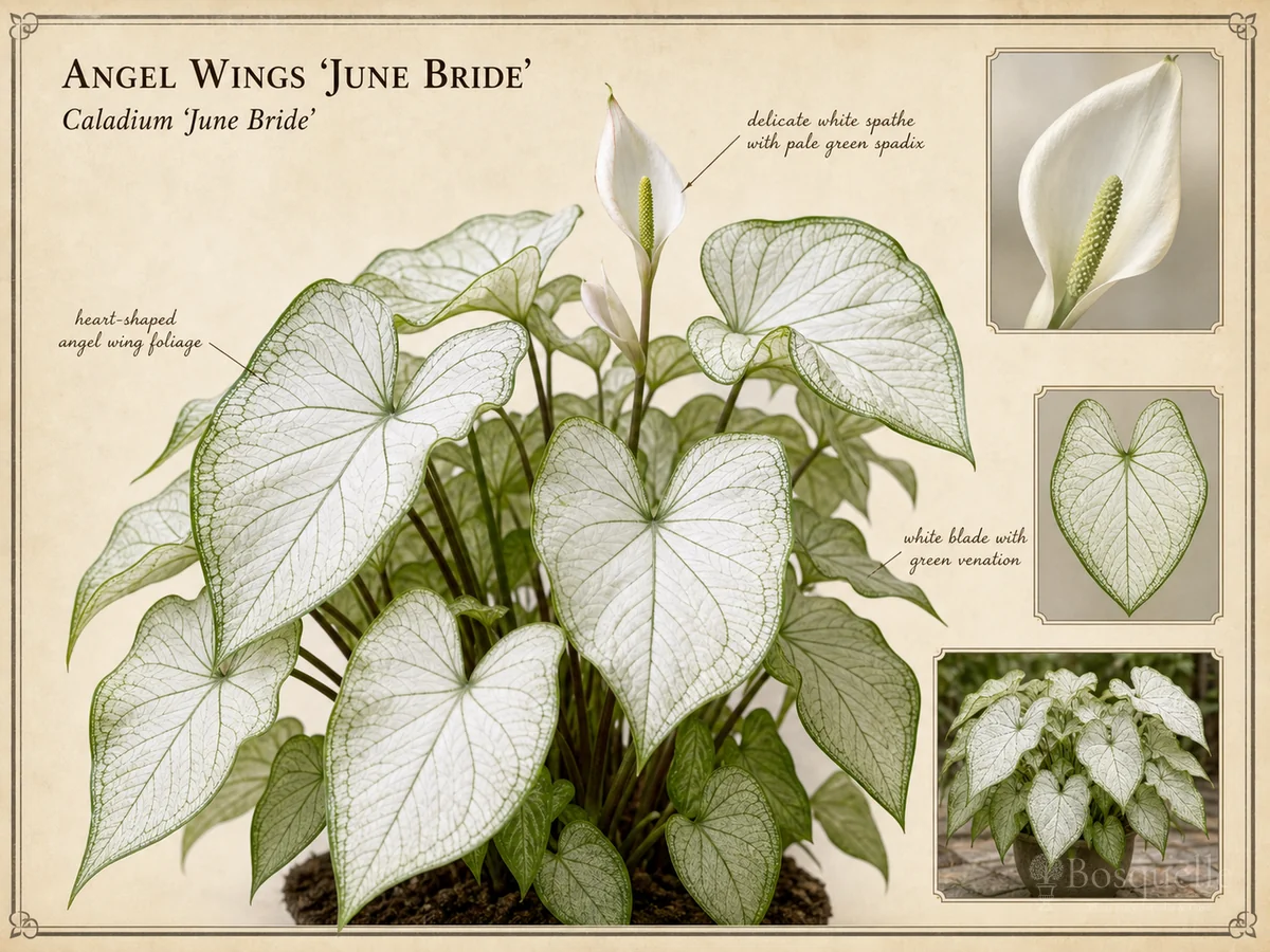 Angel Wings ‘June Bride’ (Caladium ‘June Bride’)