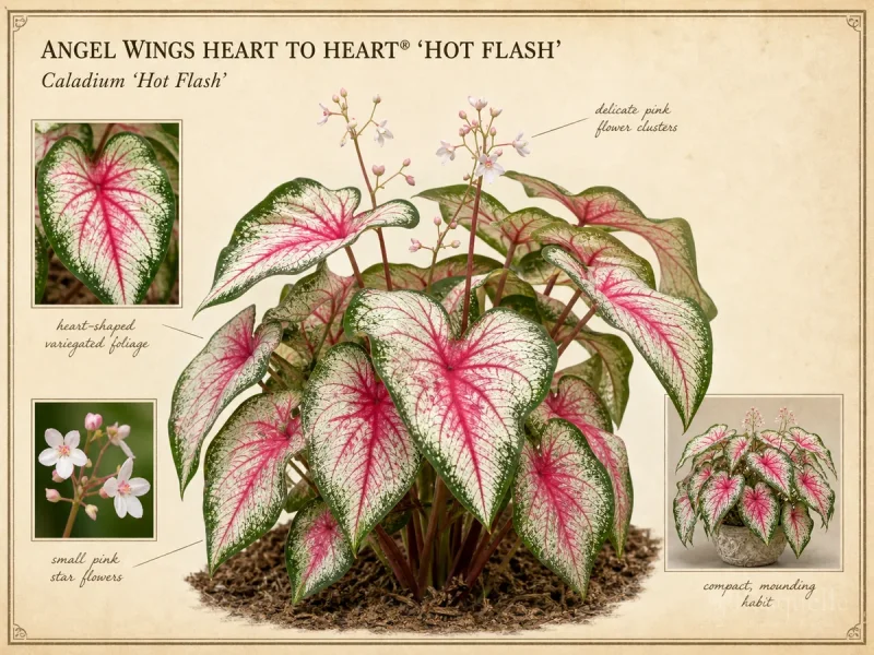 Angel Wings Heart to Heart® ‘Hot Flash’ (Caladium Heart to Heart® ‘Hot Flash’)